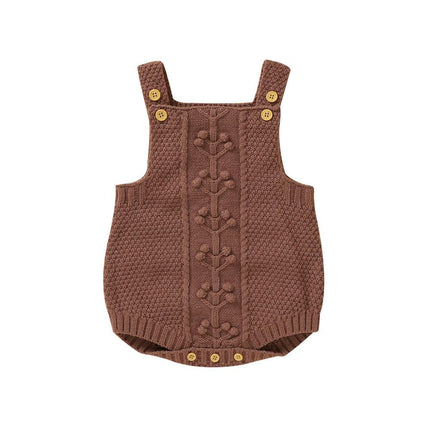 Vest Knitted Wool Handmade Bubble Ball Triangle Romper