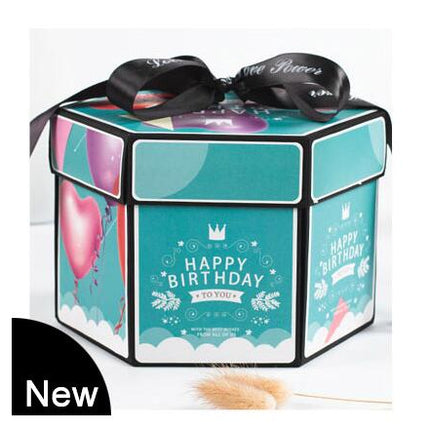 Surprise Explosion Box DIY Handmade Scrapbook Photo Album Gift Box for Valentine Gift