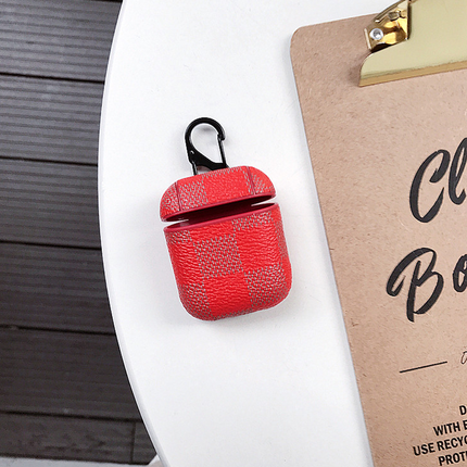 Compatible with  Jacket anti-lost hook wireless Bluetooth headset 2 generation leather case lattice hard shell tide