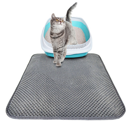 Double Layer Litter Cat Bed Pads Pet Cat Litter Mat Trapping Pets Litter Box Mat Pet Product Bed For Cats House Clean Mat