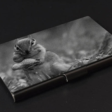 Metal titanium business card holder
