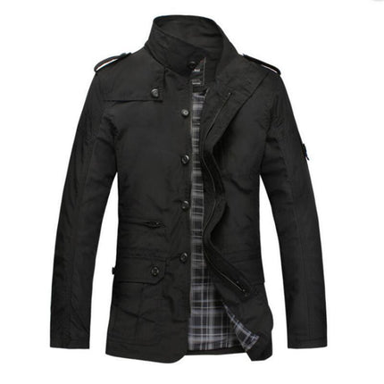Plus size men's trench coat