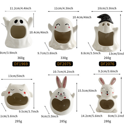 Special Halloween Ghost Festival Ceramic Craft Ornaments