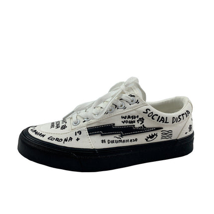 Japanese Little White Shoes Women"s Spring Canvas Shoes