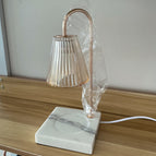 Champagne gold glass cover / Marble base / US