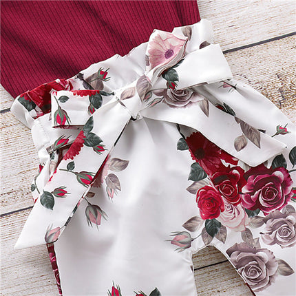 Printed long-sleeved trousers