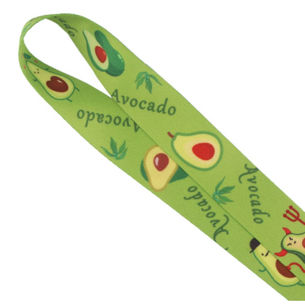 Fruit Avocado Cartoon Double-sided Printing Polyester Buckle Mobile Phone Lanyard