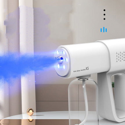 Electric Sanitizer Sprayer Handheld Blue Light Nano Steam Disinfection Spray Gun Home Car Wireless USB Humidifier Atomizer