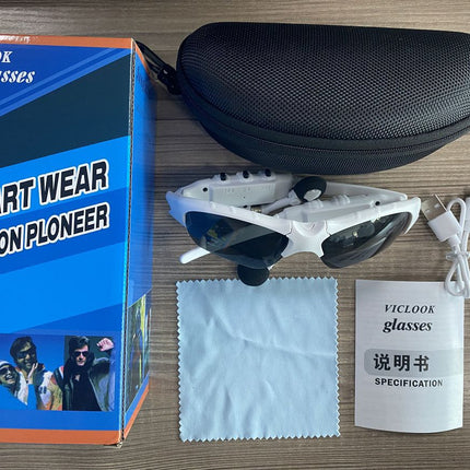 Bluetooth Audio Smart Glasses with Polarized UV400 Lenses | Wireless Stereo Music & Hands-Free Calling Sunglasses