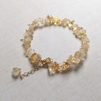 Natural Citrine Crushed Stone Bracelet