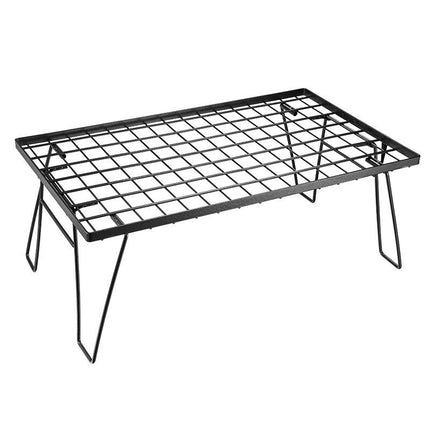 Outdoor Simple Folding Picnic Table Multi-layer Wrought Iron Rack