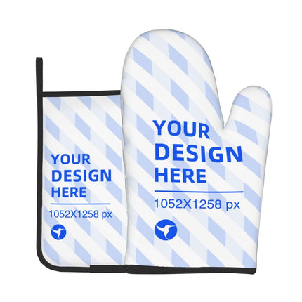 Create Your Own Kitchen Baking Insulation Gloves Pot Holder Two-Piece Set