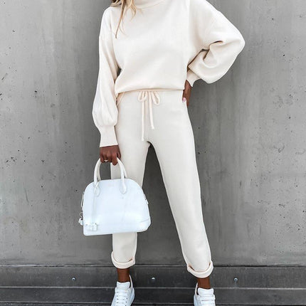 Off-white Loose Casual 2-piece Set