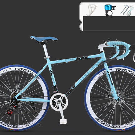 Road Race Variable Speed Solid Tire Double Disc Brake Bicycle