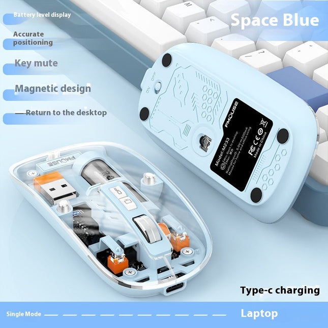 Transparent Wireless Mouse Desktop Computers And Laptop Office Home Mouse
