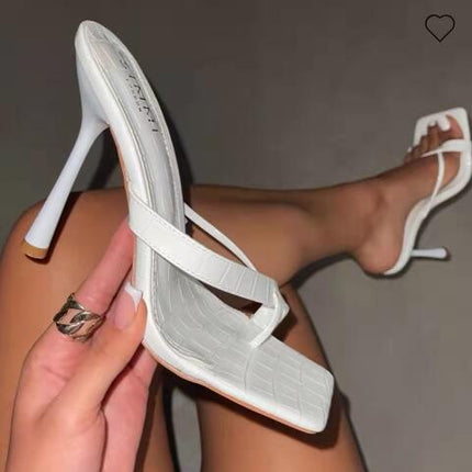 Women's Plus Size Stiletto Slipper High Heel Sandals