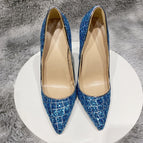 New blue sequins 8cm / 35