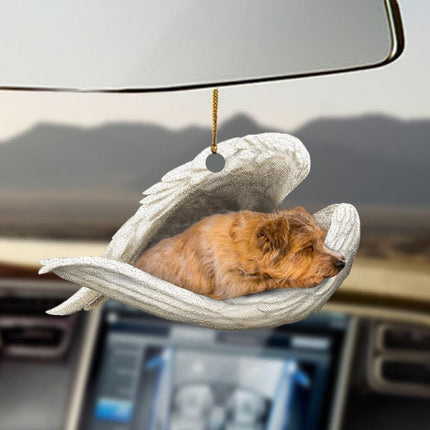 Car Pendant Sleeping Dog Angel Home Decor Acrylic Showcase Hanging Ornaments For Doors