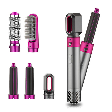 Cross-border Foreign Trade Popular Multi-functional Airy Curl Hot Air Comb Blowing Combs Hair Curler Straight Comb Hair Dryer