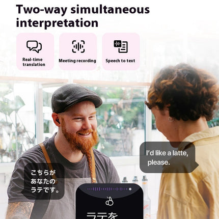 Intelligent AI Bluetooth-compatible Earphone Noise Reduction Real-time Translation