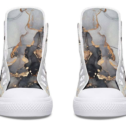 Printed Couple High Top Canvas Shoes