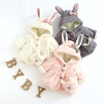 Girls' Thick Plush Coat Children's Cotton