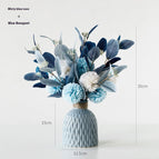 Blue and Eucalyptus leaves