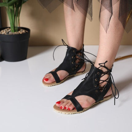 European And American Foreign Trade Plus Size Women's Lace-up Women's Sandals