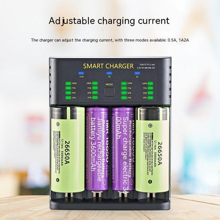 18650 Charger 4 Slot USB Lithium Ion 37V Battery Aani-mh 12V Battery High Current 2A Charging Case