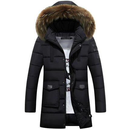 Men s Warm Overcoat Winter Coat Parka Hooded Jackets