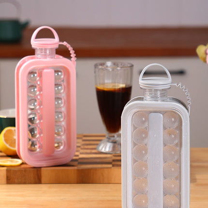 Vacane Ice Kettle Ice Ball Maker 2-In-1 Cold Water Bottle Household Ice Cube Ice Making Magic Tool Ice Mold