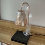 Clear glass cover / Marble base / US