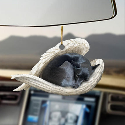 Car Pendant Sleeping Dog Angel Home Decor Acrylic Showcase Hanging Ornaments For Doors