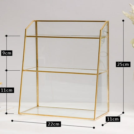 Table Glass Cosmetic Storage Box