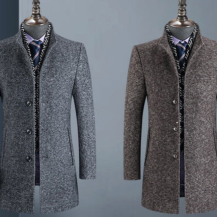 Winter wool thickened windbreaker man