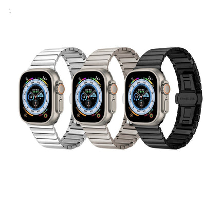 Suitable For Smartwatch 8 Stainless Steel Strap Bow Buckle IWatch Metal Watch Band