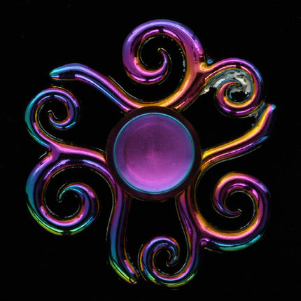 Electroplating colorful fingertip spinning top