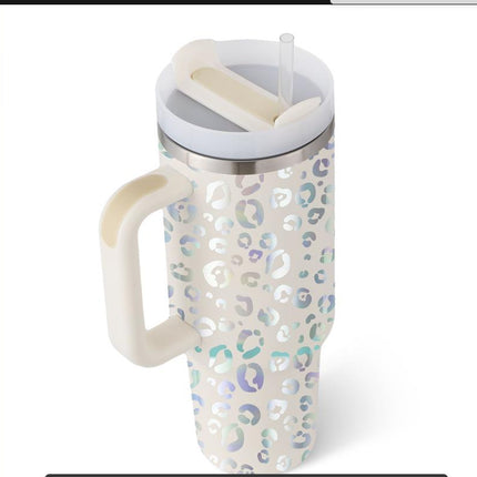 40oz Insulated Tumbler With Handle & Straw – Stainless Steel Vacuum Coffee Cup | Perfect Gift