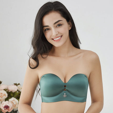 Strapless Plus Size Bra Non-slip No Steel Ring Invisible Tube Top Plus Size Underwear