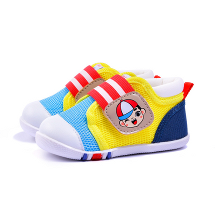 Color block breathable mesh baby shoes