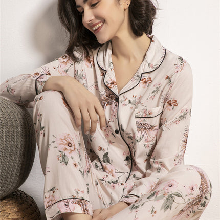 New Product Thin Cotton Silk Long-sleeved Trousers Home Service