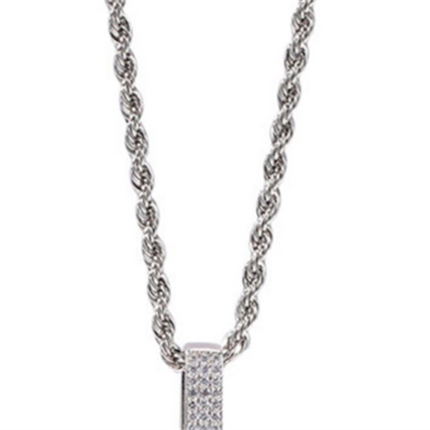Personalized Hip Hop Custom Rotating Pendant 26 Letter Name Micro Inlaid Zircon