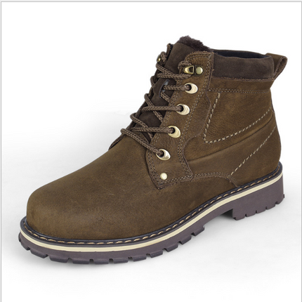 New Martin boots men Large size outdoor warm high help plus velvet large size leather Martin boots