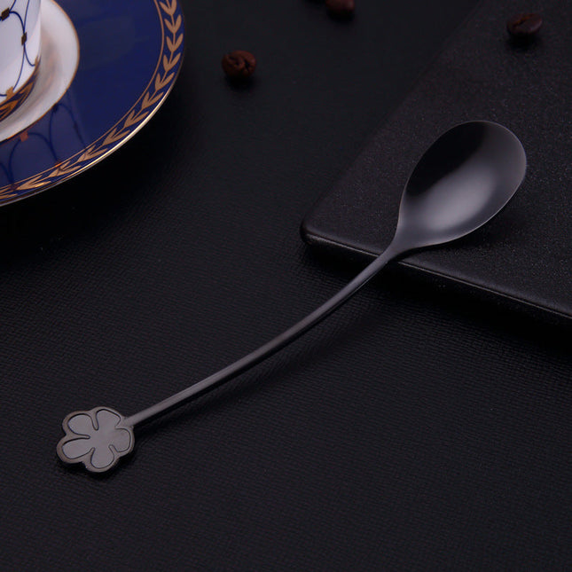 304 Stainless Steel Spoon Gold Plated Dessert Spoon Coffee Stir Spoon Stainless Steel Ice Bar Spoon