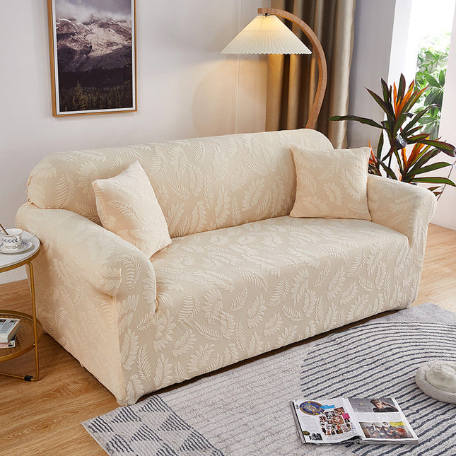 Solid Color Jacquard European Sofa Cover Stretch Fabric Craft