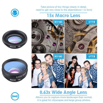 APEXEL Phone lens kit universal 10 in 1 Fisheye Wide Angle macro Lens CPL Filter Kaleidoscope+2X telescope Lens for smartphone