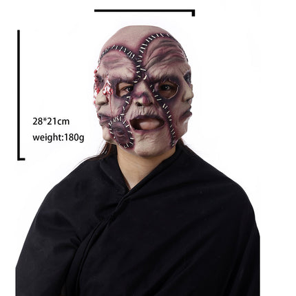 Halloween Three-sided Grimace Horror Mask Cosplay Mask Party Scary Mask Prop