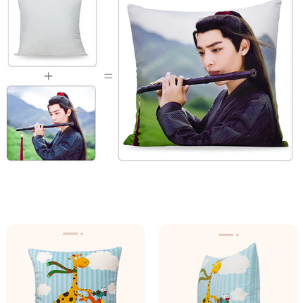 DIY Custom Photo Car Sofa Real-life Double-sided Logo Quilt Dual-use Cushion