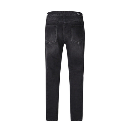 Men's Washed Old Torn Jeans
