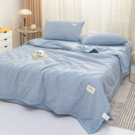 Machine Washable Printed Summer Quilt Four-piece Bedding Set